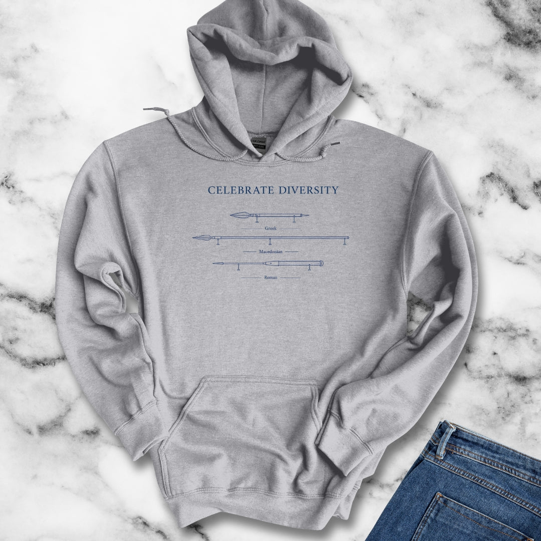 Celebrate Diversity Roman Greek Macedonian Spears Hoodie