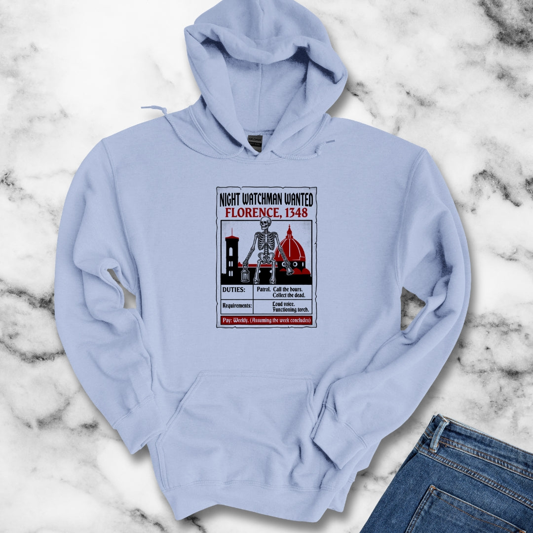 Night Watchman Wanted Hoodie