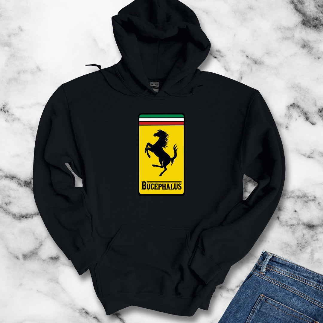 Bucephalus Race Car Logo Hoodie