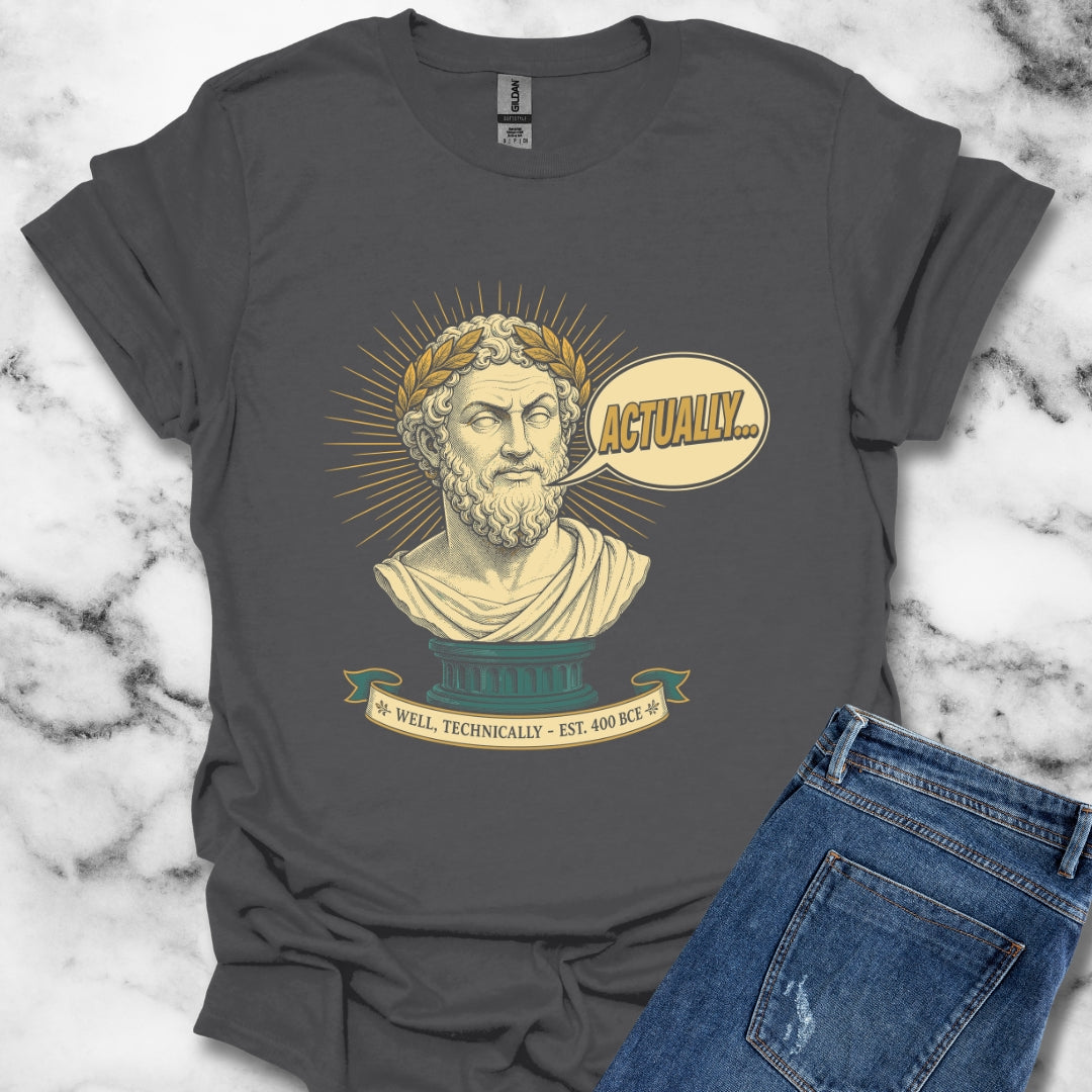 Actually... Pedantic Philosopher Bust T-Shirt