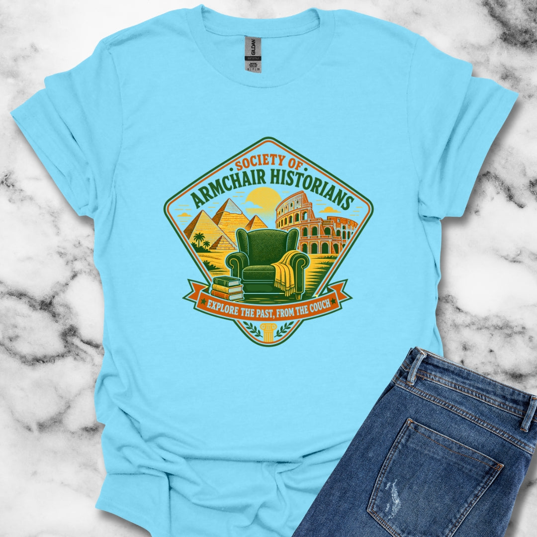 Society of Armchair Historians Badge Style T-Shirt