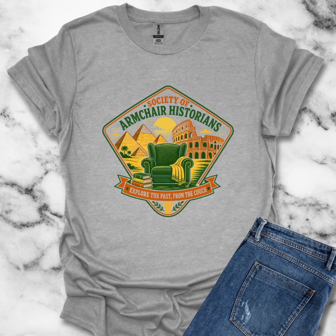 Society of Armchair Historians Badge Style T-Shirt