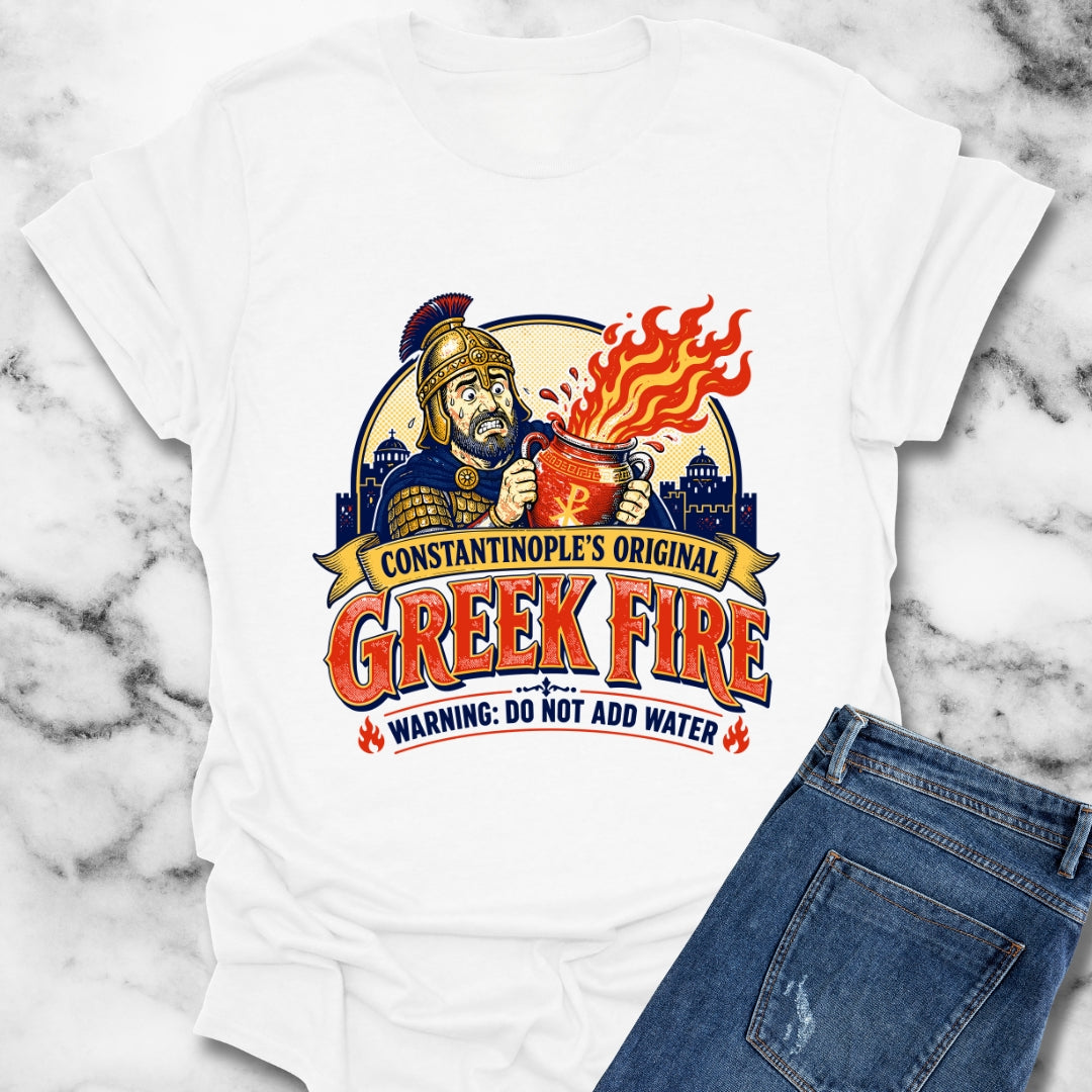 Byzantine Greek Fire Warning T-Shirt