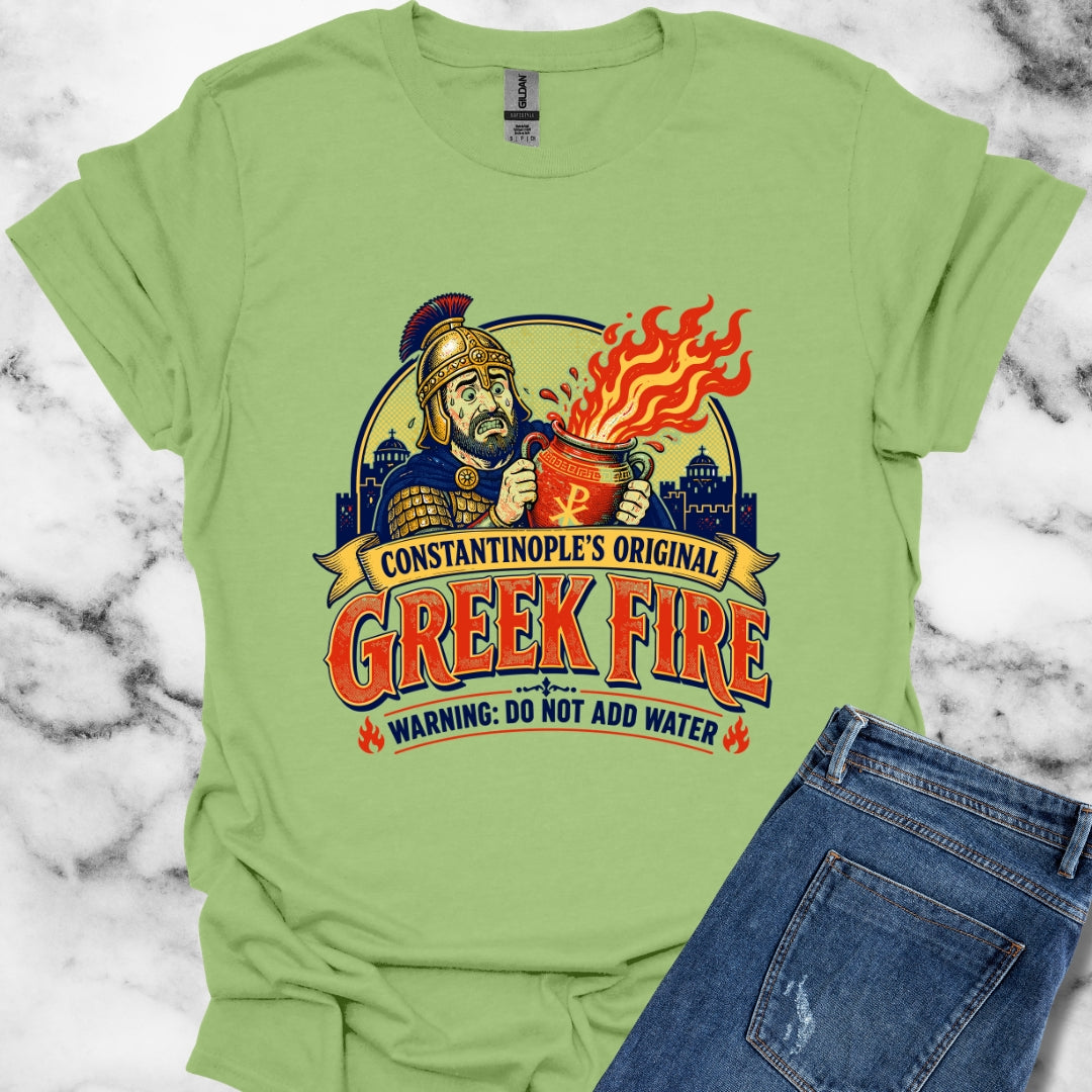 Byzantine Greek Fire Warning T-Shirt