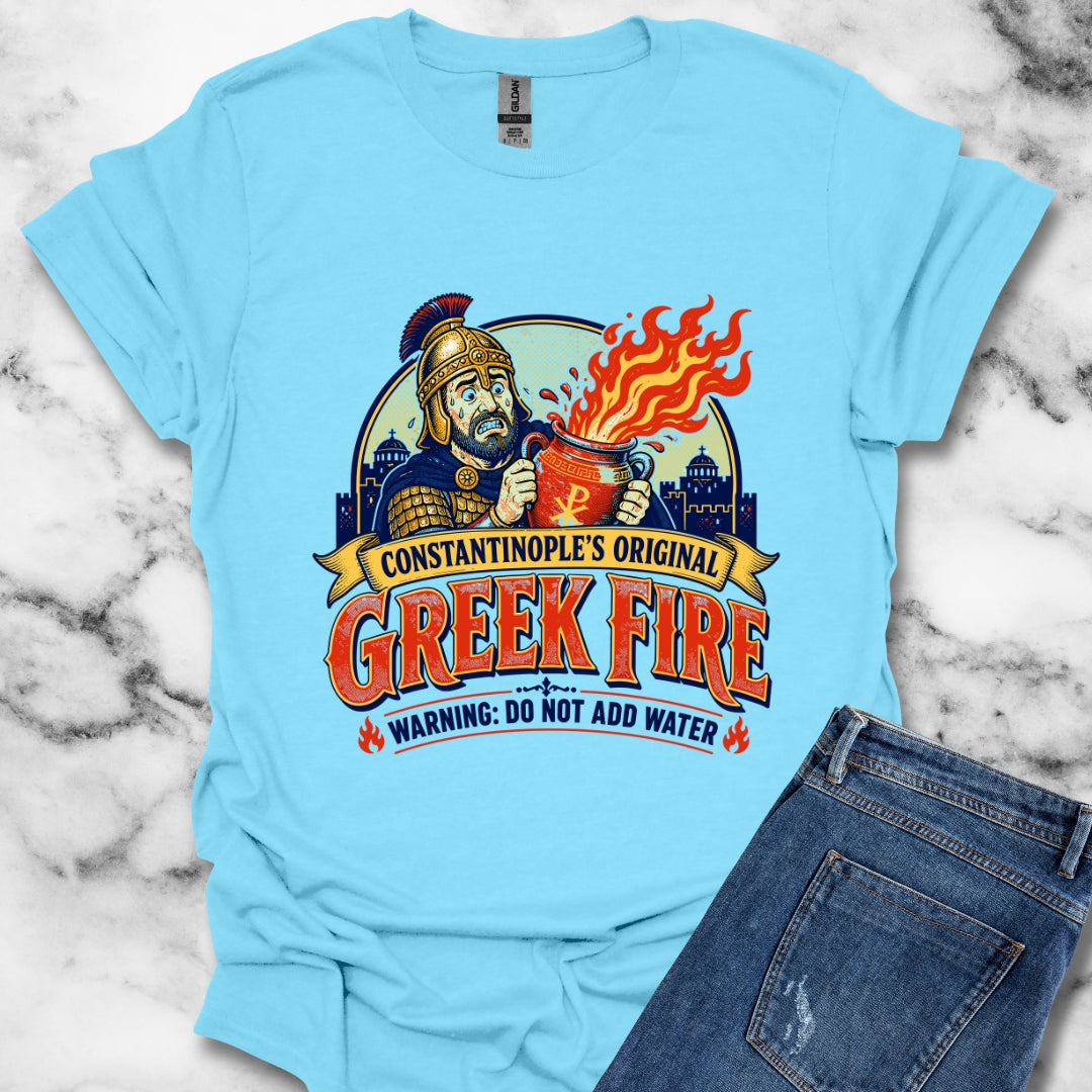 Byzantine Greek Fire Warning T-Shirt