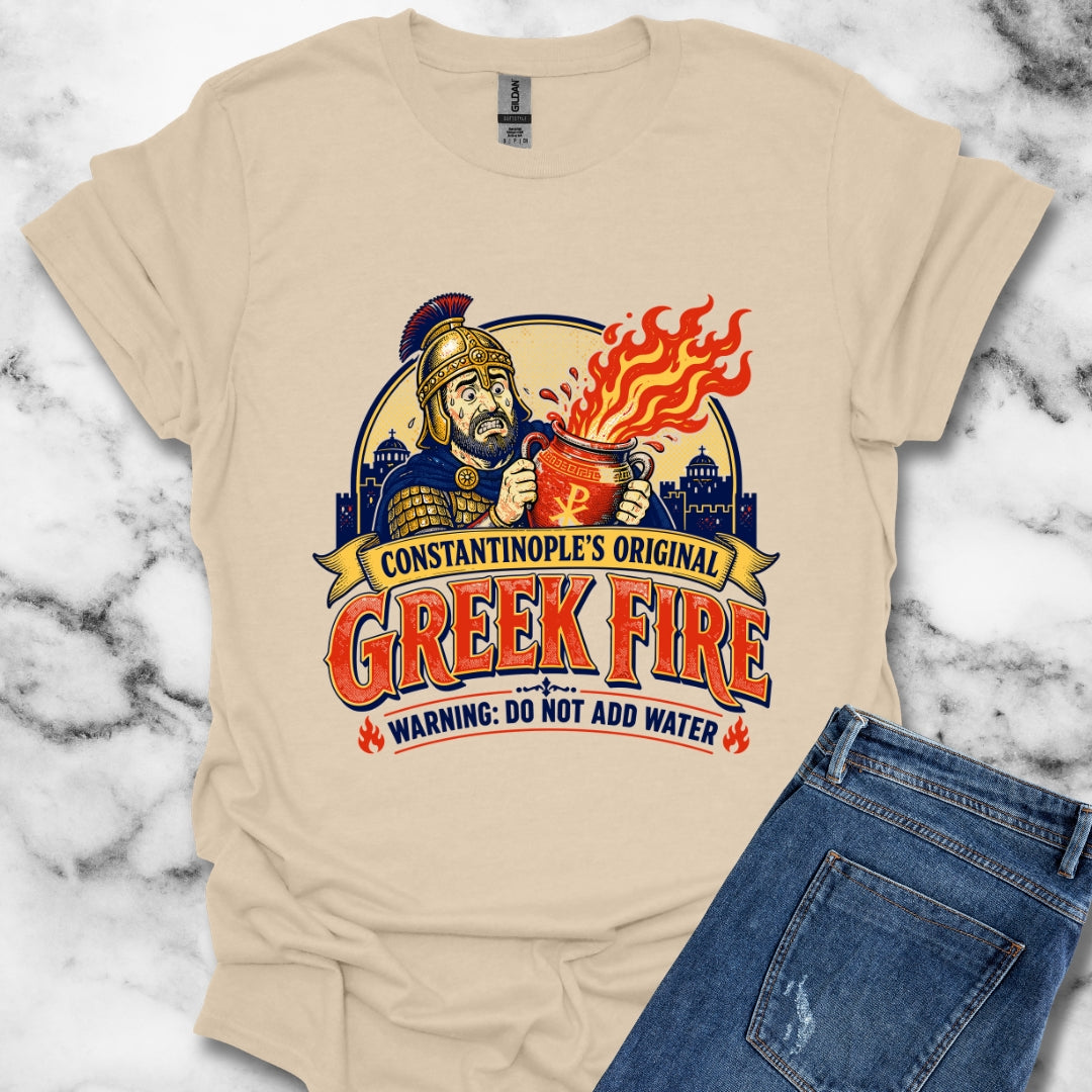 Byzantine Greek Fire Warning T-Shirt