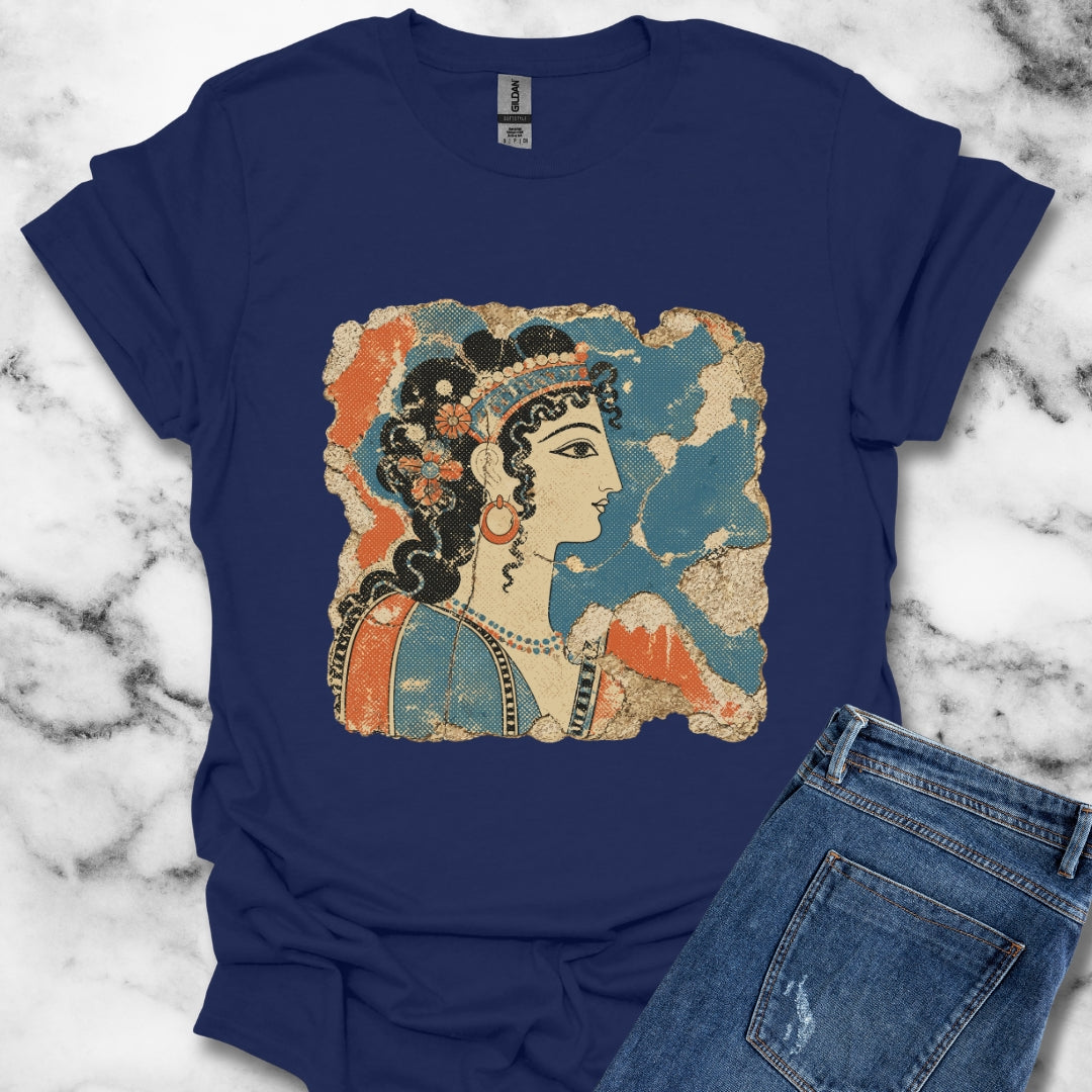 Knossos Minoan Blue Lady Fresco T-Shirt