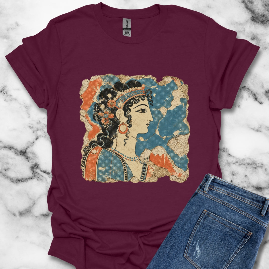 Knossos Minoan Blue Lady Fresco T-Shirt