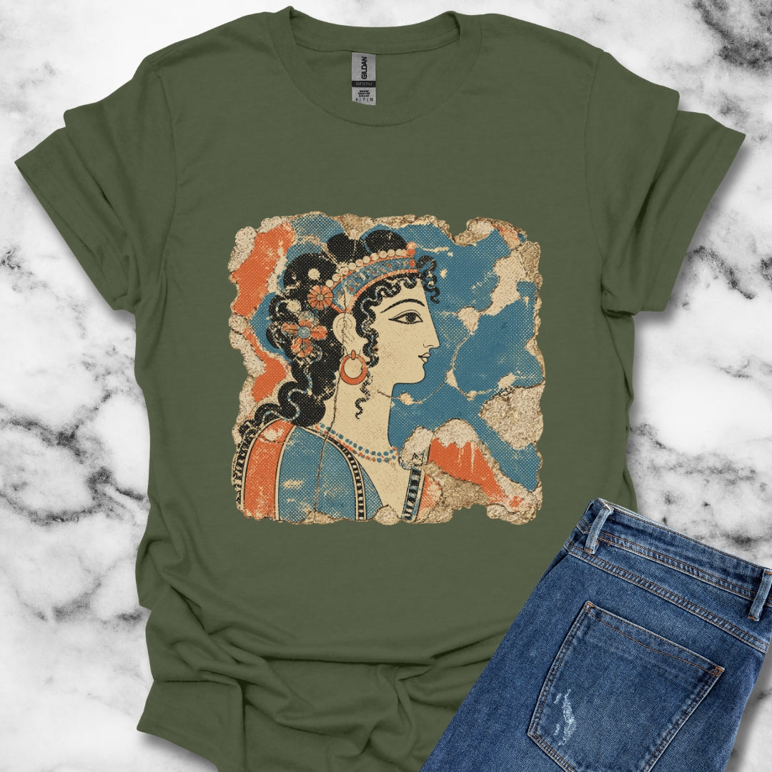 Knossos Minoan Blue Lady Fresco T-Shirt