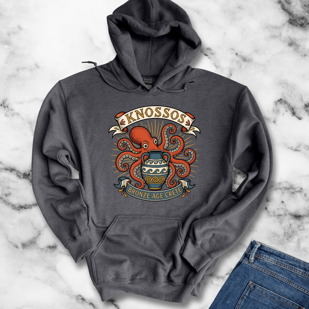 Knossos Bronze Age Crete Octopus Hoodie