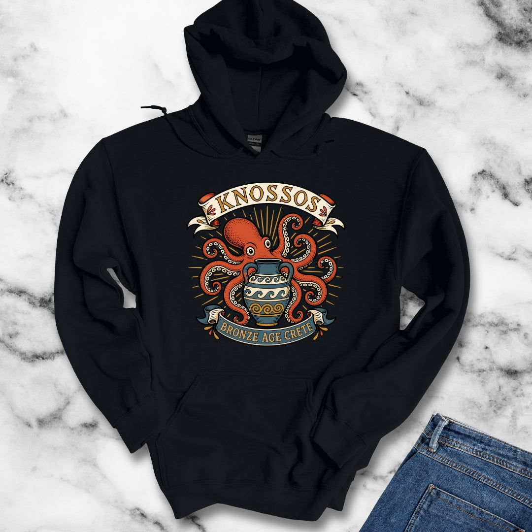 Knossos Bronze Age Crete Octopus Hoodie