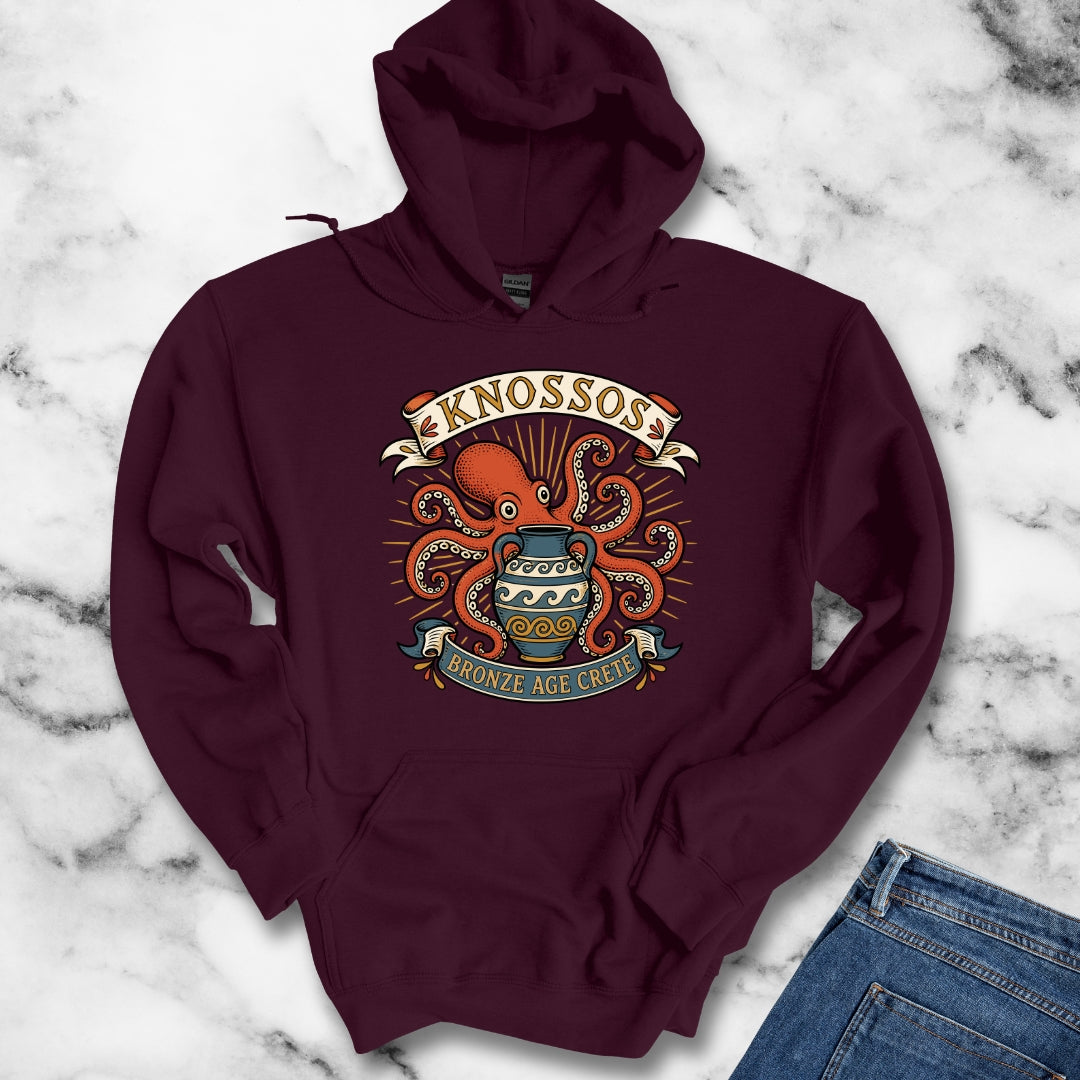Knossos Bronze Age Crete Octopus Hoodie
