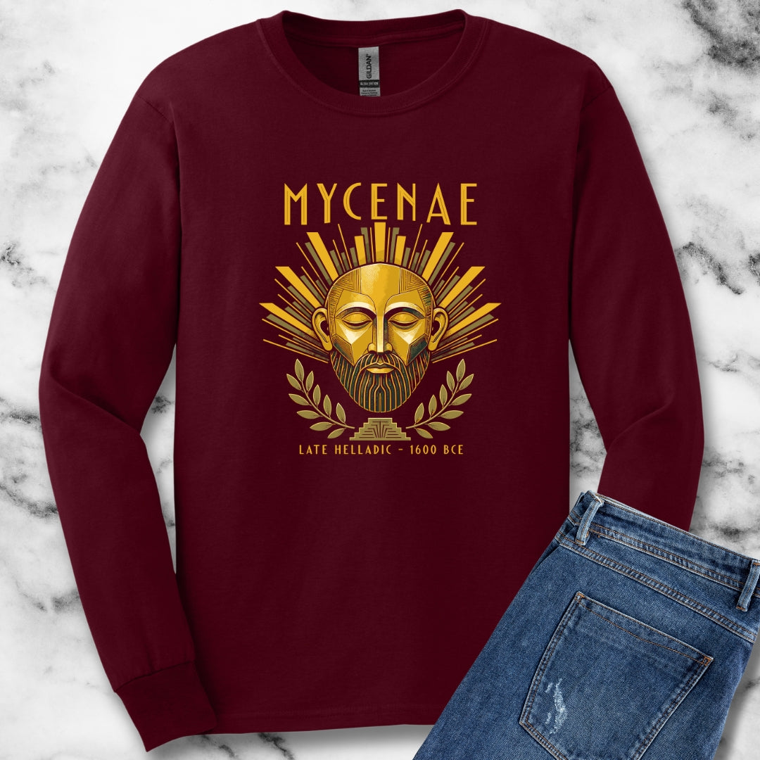 Mask of Agamemnon Mycenae Unisex Long Sleeve Tee