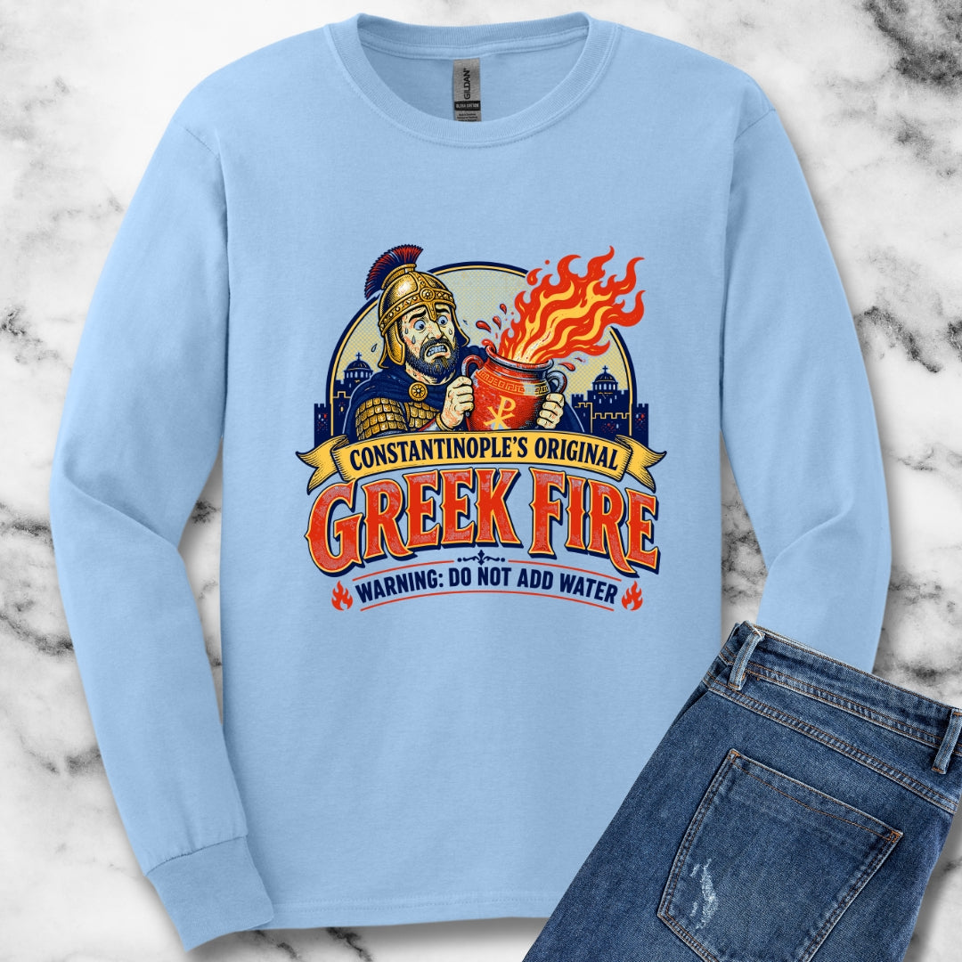 Byzantine Greek Fire Warning Light Unisex Long Sleeve Tee