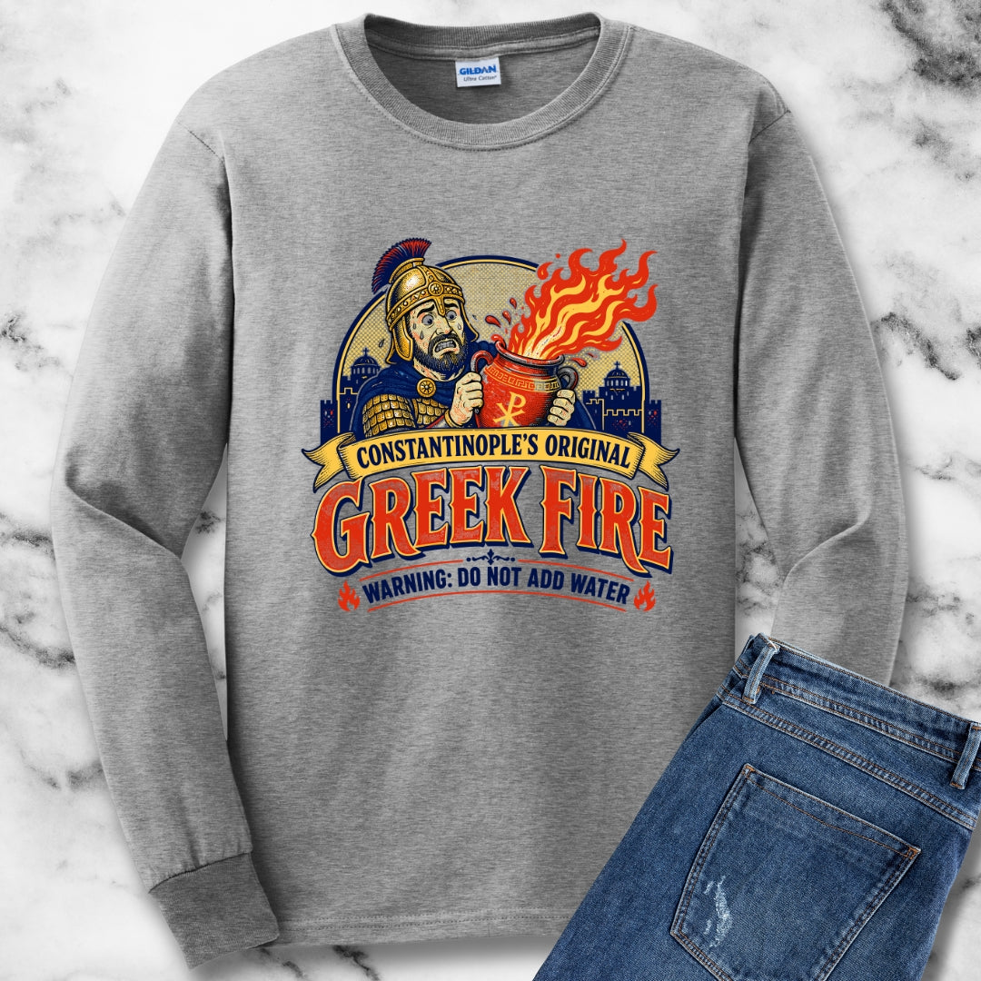 Byzantine Greek Fire Warning Light Unisex Long Sleeve Tee