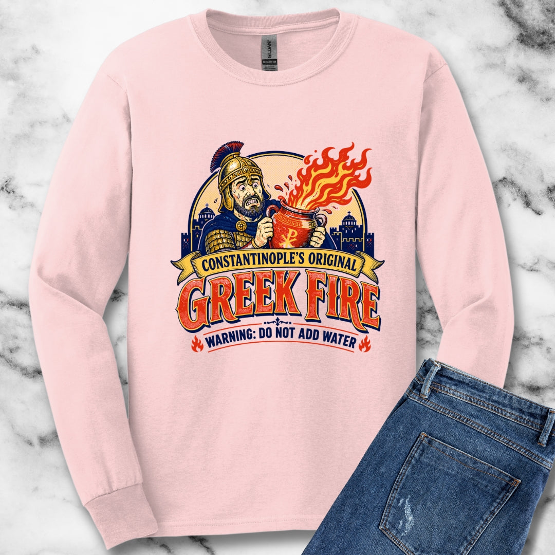 Byzantine Greek Fire Warning Light Unisex Long Sleeve Tee