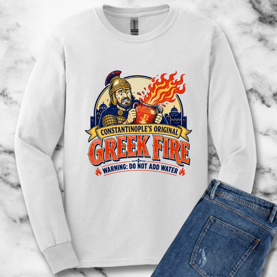Byzantine Greek Fire Warning Light Unisex Long Sleeve Tee