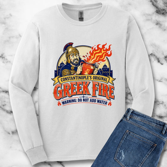 Byzantine Greek Fire Warning Light Unisex Long Sleeve Tee
