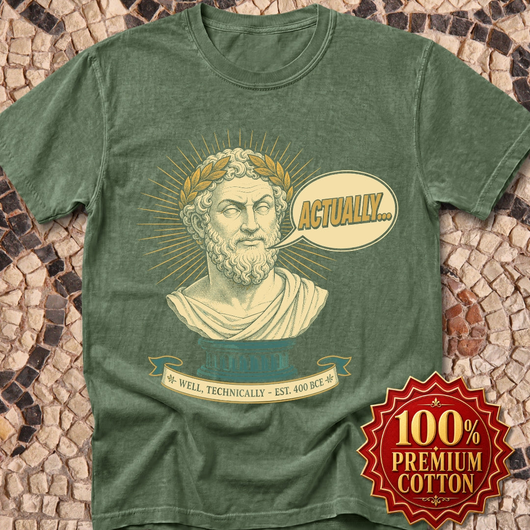 Actually... Pedantic Philosopher Bust Premium Tee