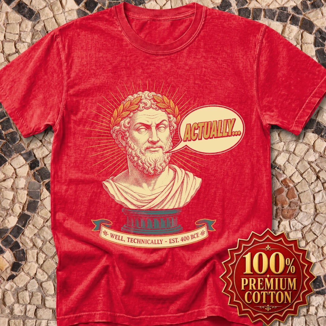 Actually... Pedantic Philosopher Bust Premium Tee