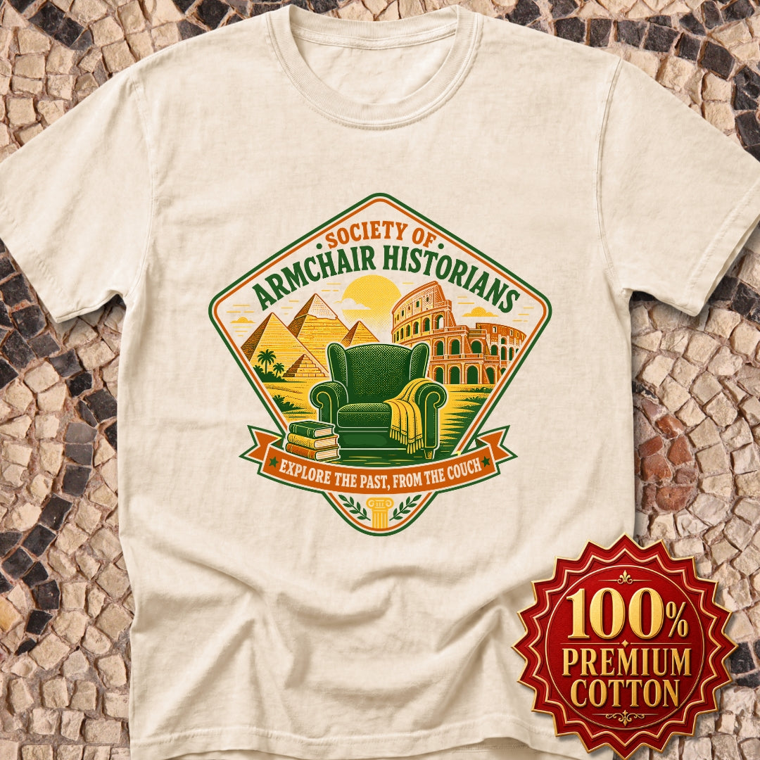 Society of Armchair Historians Badge Style Premium Tee