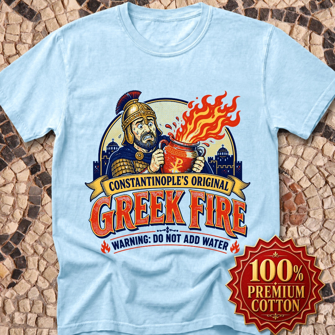 Byzantine Greek Fire Warning Premium Tee