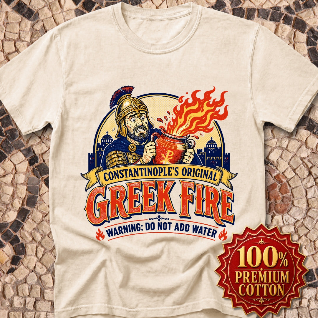 Byzantine Greek Fire Warning Premium Tee