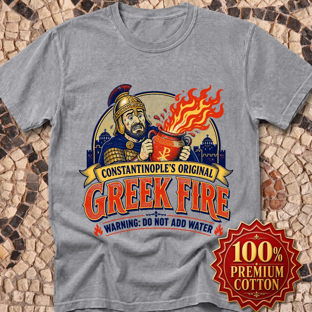 Byzantine Greek Fire Warning Premium Tee