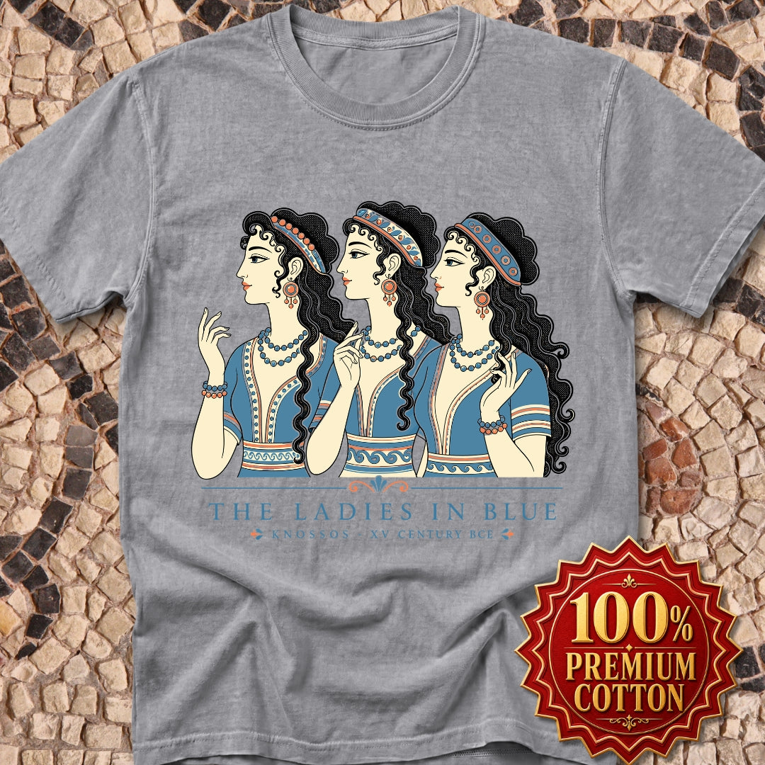 Knossos Minoan Ladies in Blue Premium Tee