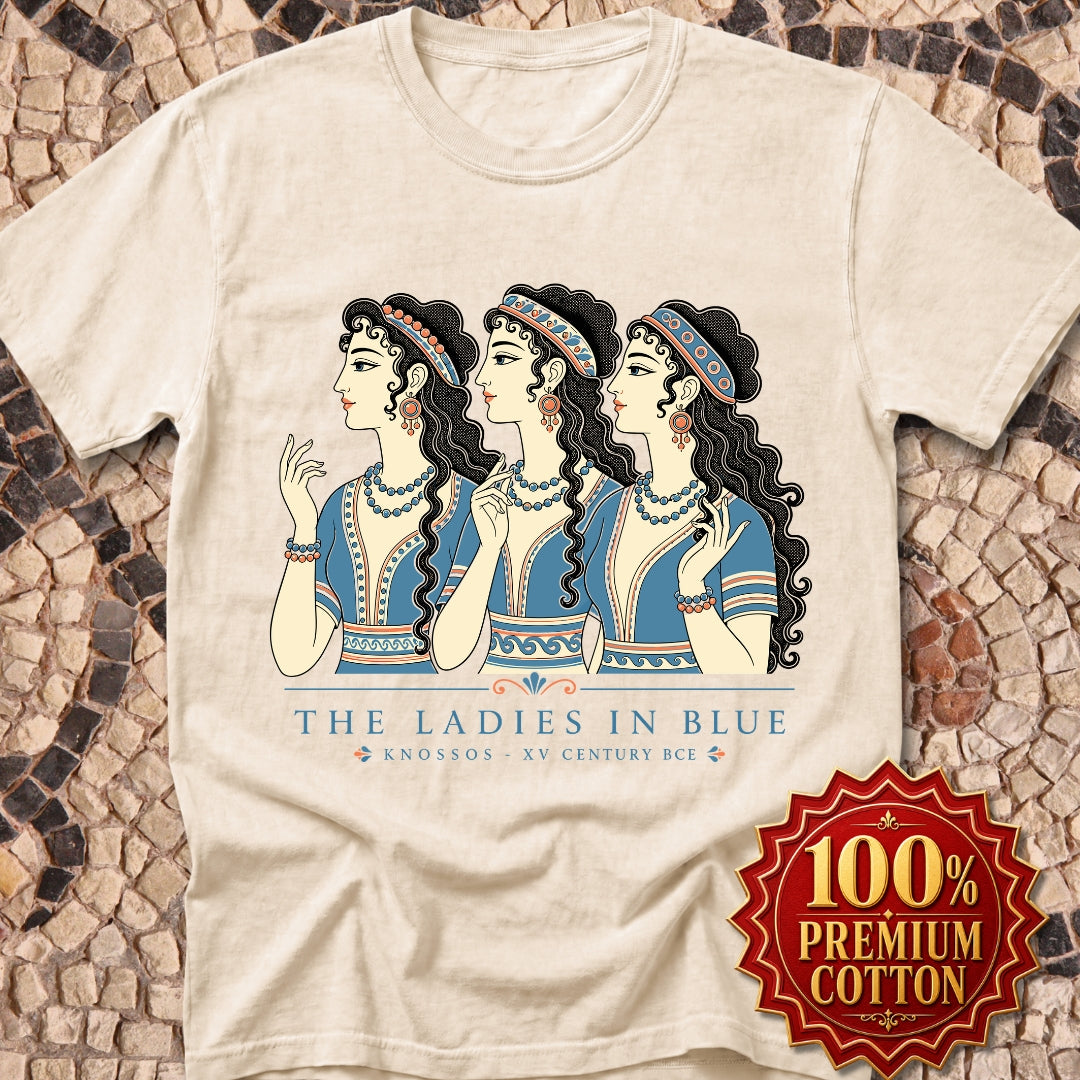 Knossos Minoan Ladies in Blue Premium Tee