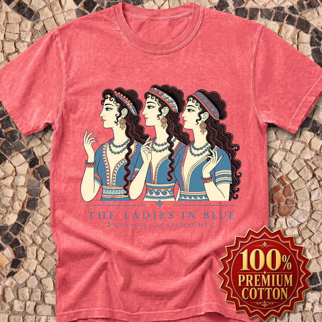 Knossos Minoan Ladies in Blue Premium Tee