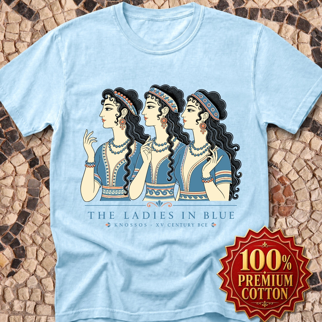 Knossos Minoan Ladies in Blue Premium Tee
