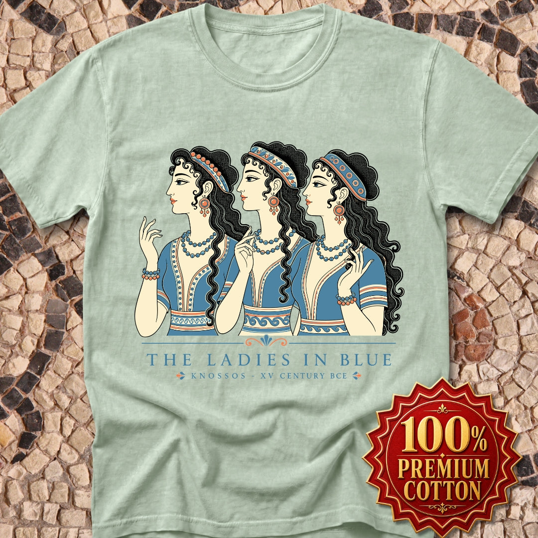 Knossos Minoan Ladies in Blue Premium Tee