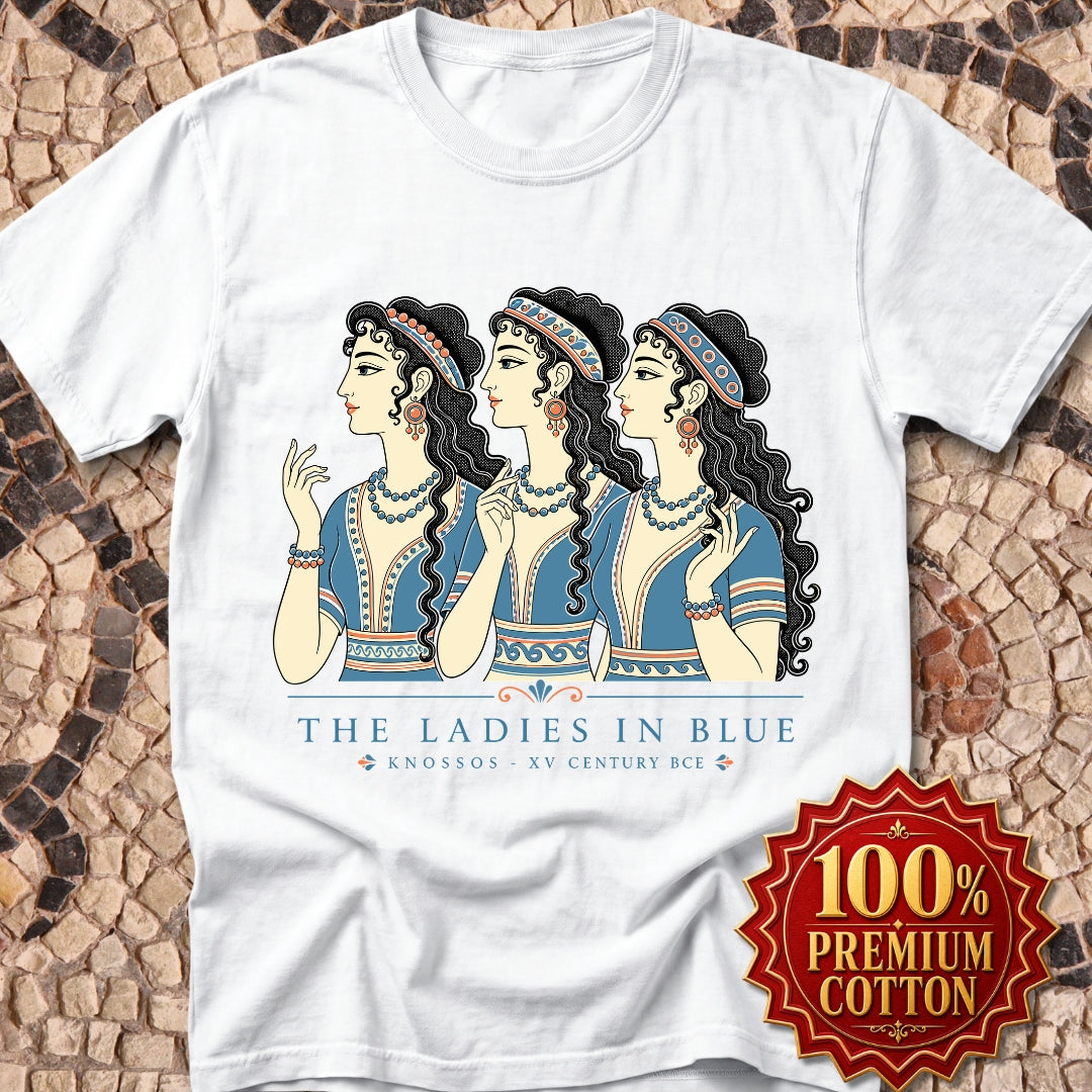 Knossos Minoan Ladies in Blue Premium Tee