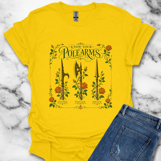 Know Your Polearms Weapons Roses T-Shirt