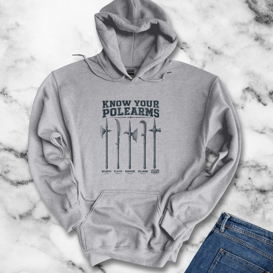 Know Your Polearms Medieval Weapons Hoodie
