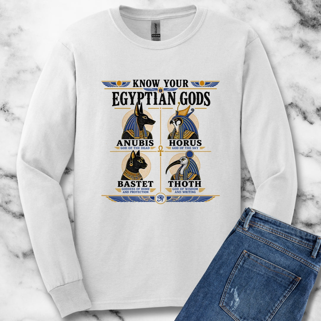 Know Your Egyptian Gods Unisex Long Sleeve Tee