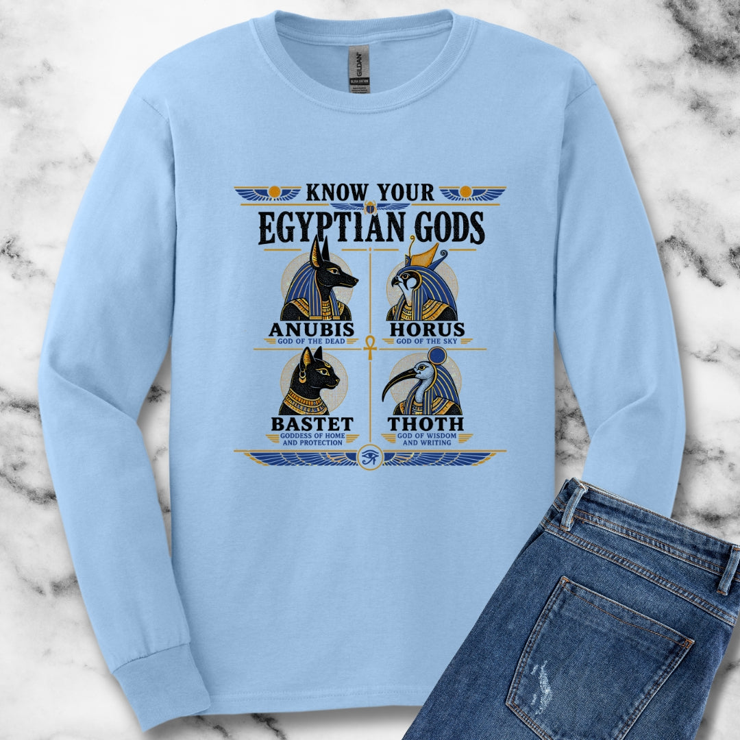 Know Your Egyptian Gods Unisex Long Sleeve Tee