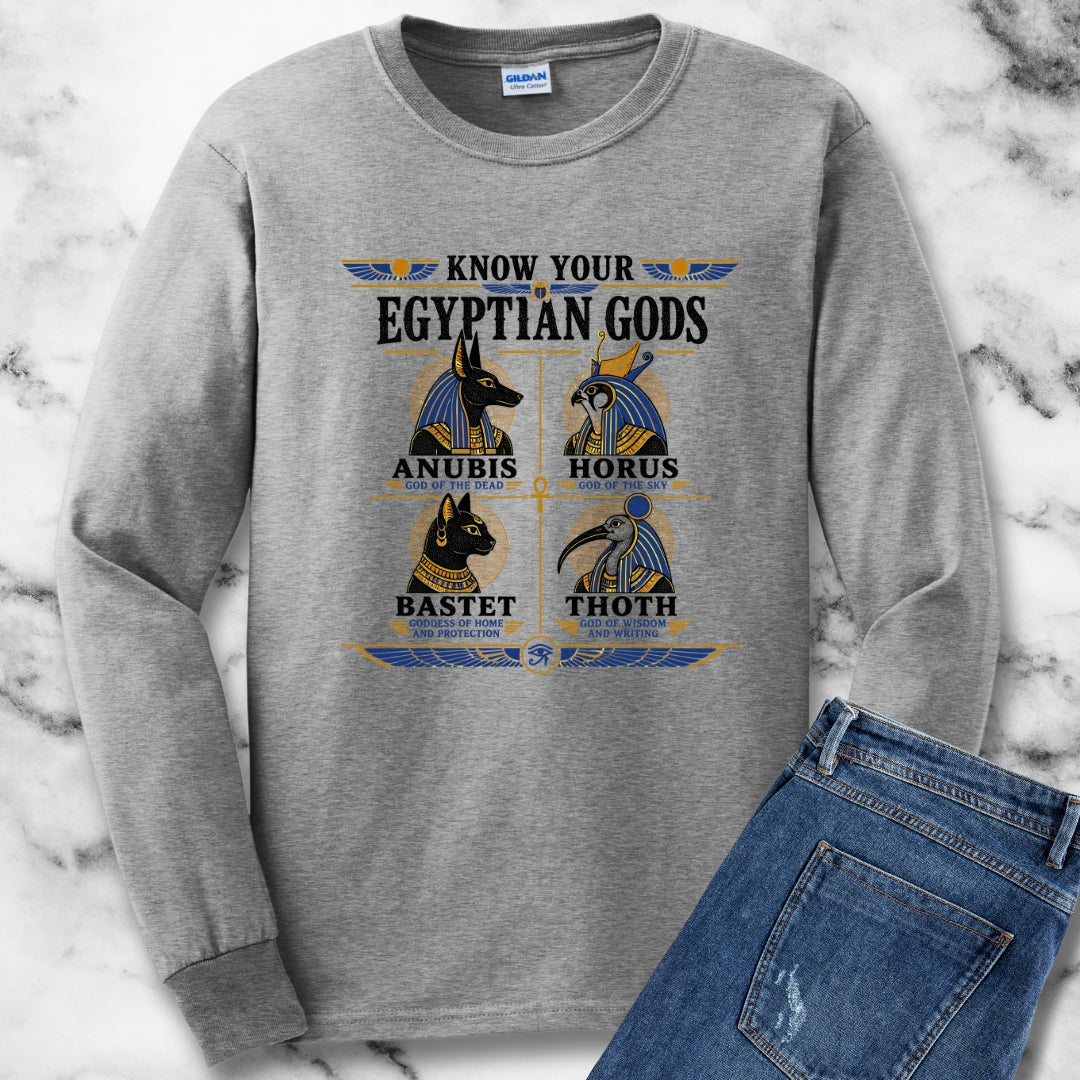 Know Your Egyptian Gods Unisex Long Sleeve Tee