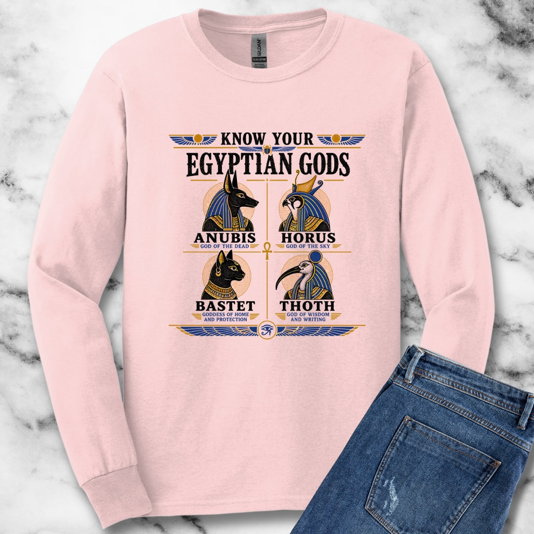 Know Your Egyptian Gods Unisex Long Sleeve Tee