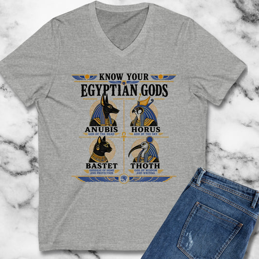 Know Your Egyptian Gods V-neck