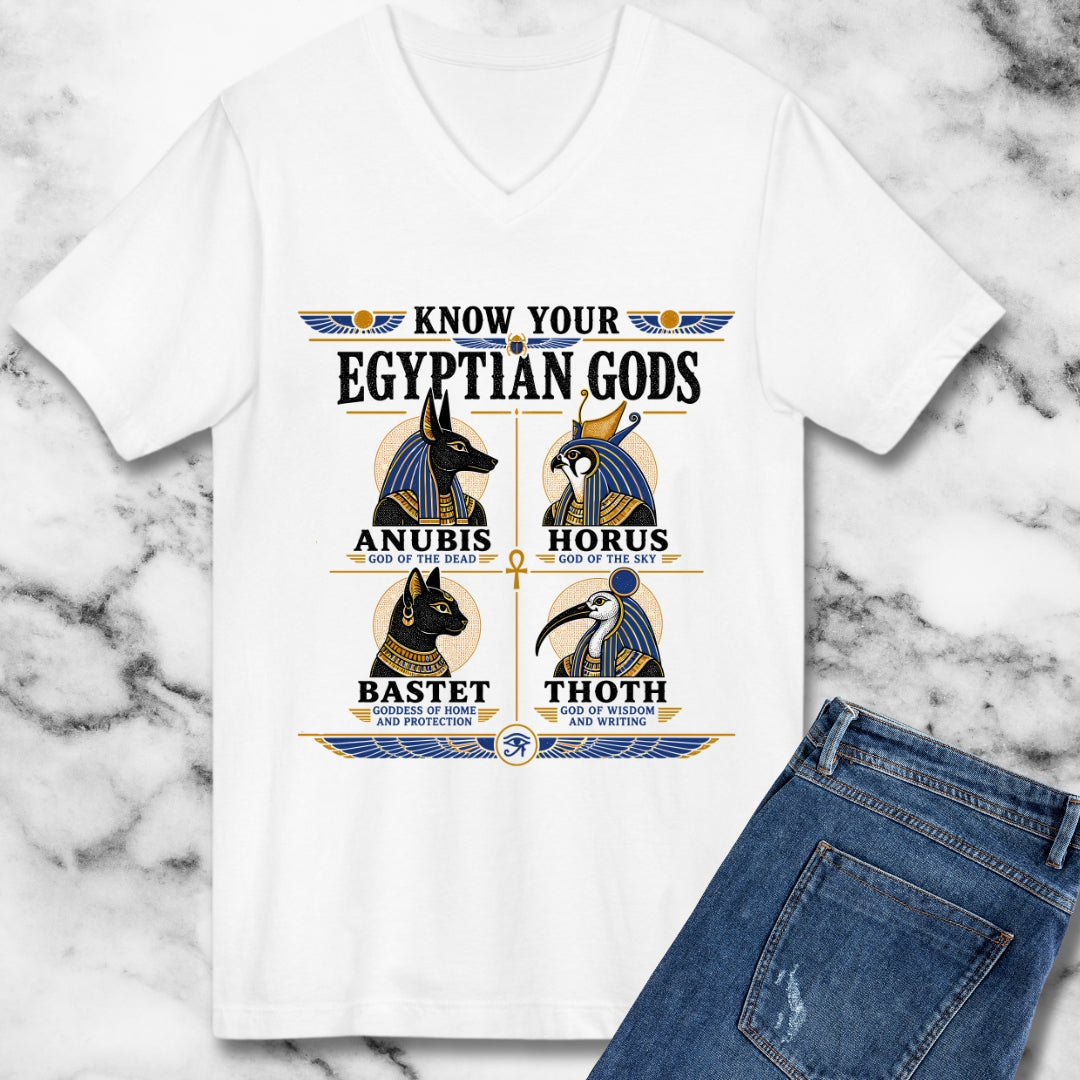 Know Your Egyptian Gods V-neck