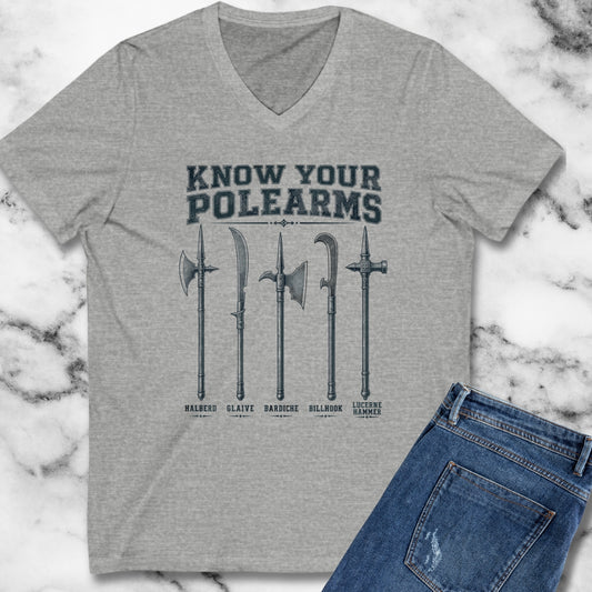 Know Your Polearms Medieval Weapons V-neck