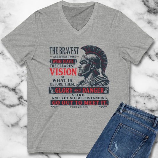 Thucydides Quote Bravest Clear Vision V-neck