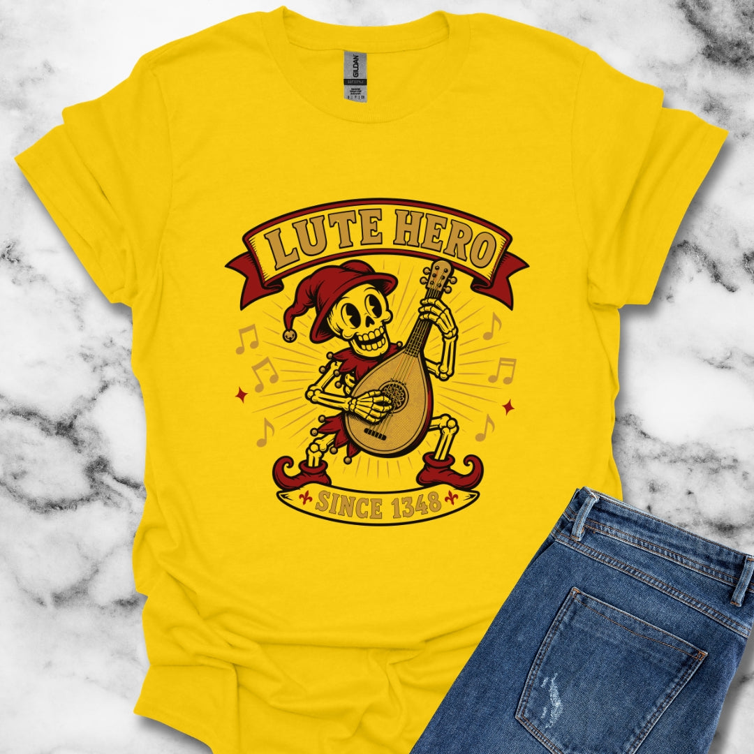 Medieval Bard Lute Hero T-Shirt