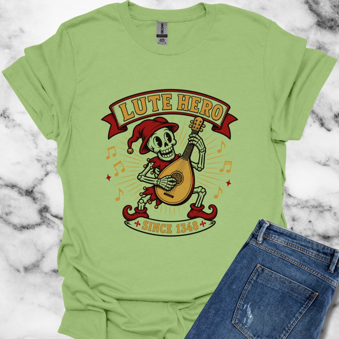 Medieval Bard Lute Hero T-Shirt