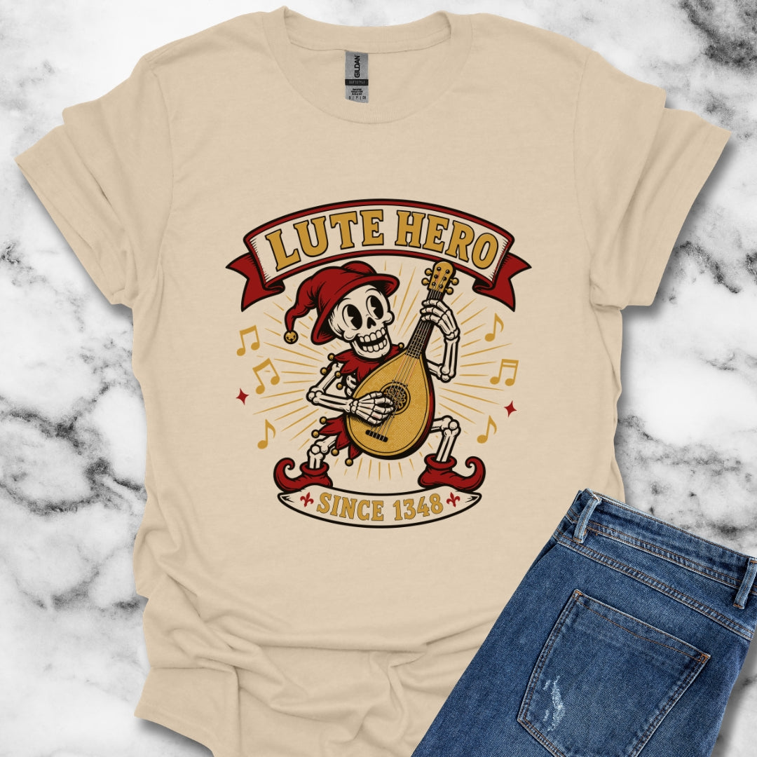 Medieval Bard Lute Hero T-Shirt