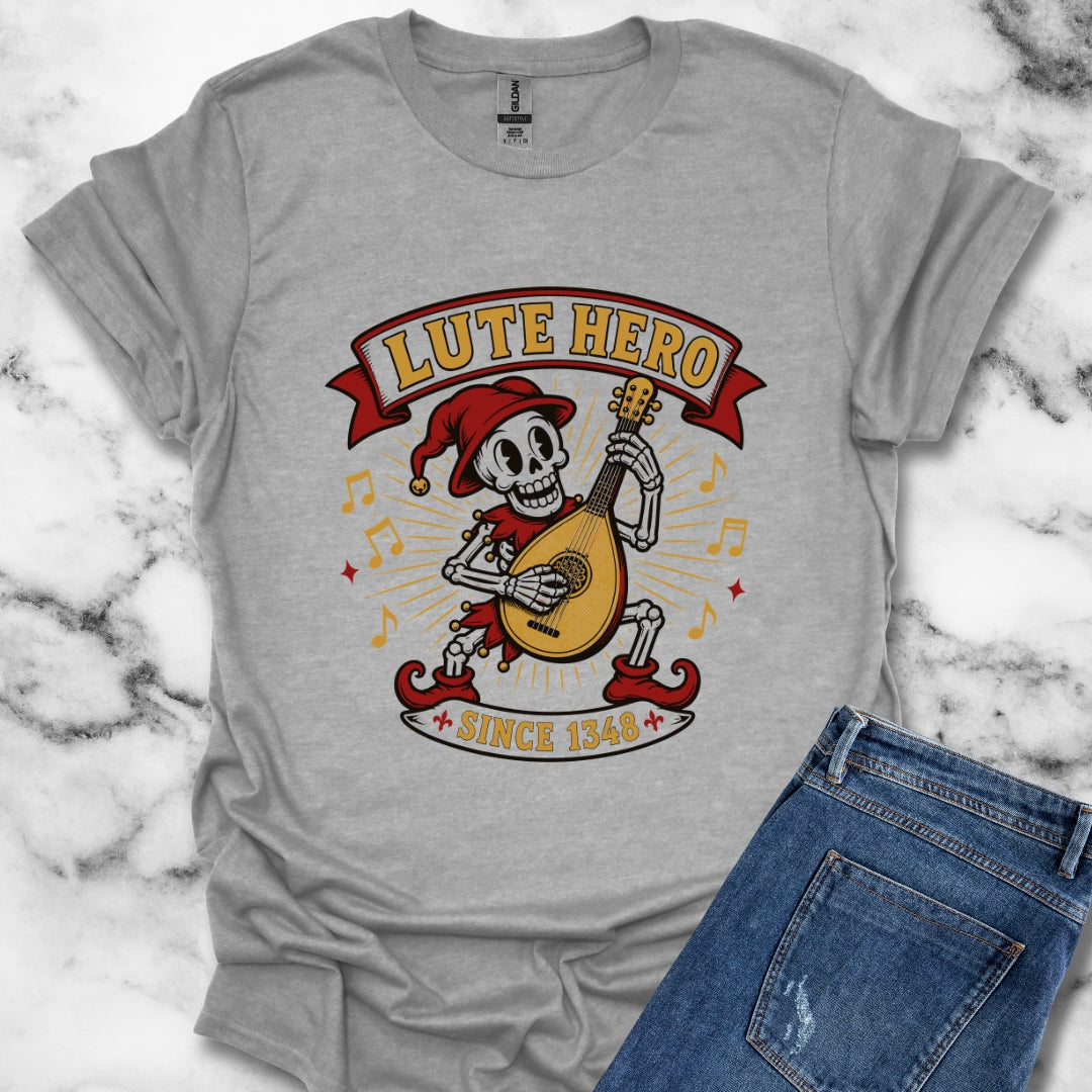 Medieval Bard Lute Hero T-Shirt