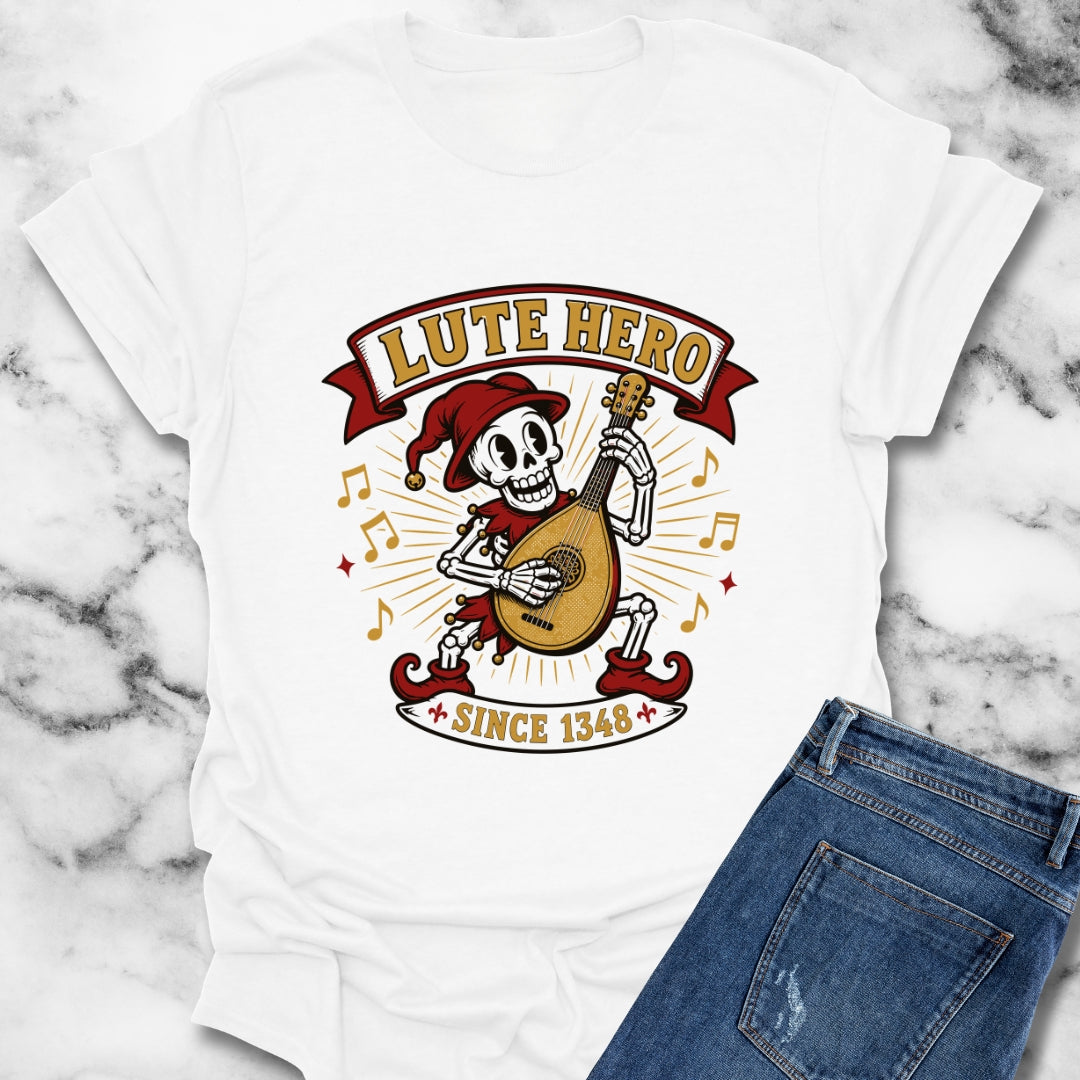 Medieval Bard Lute Hero T-Shirt