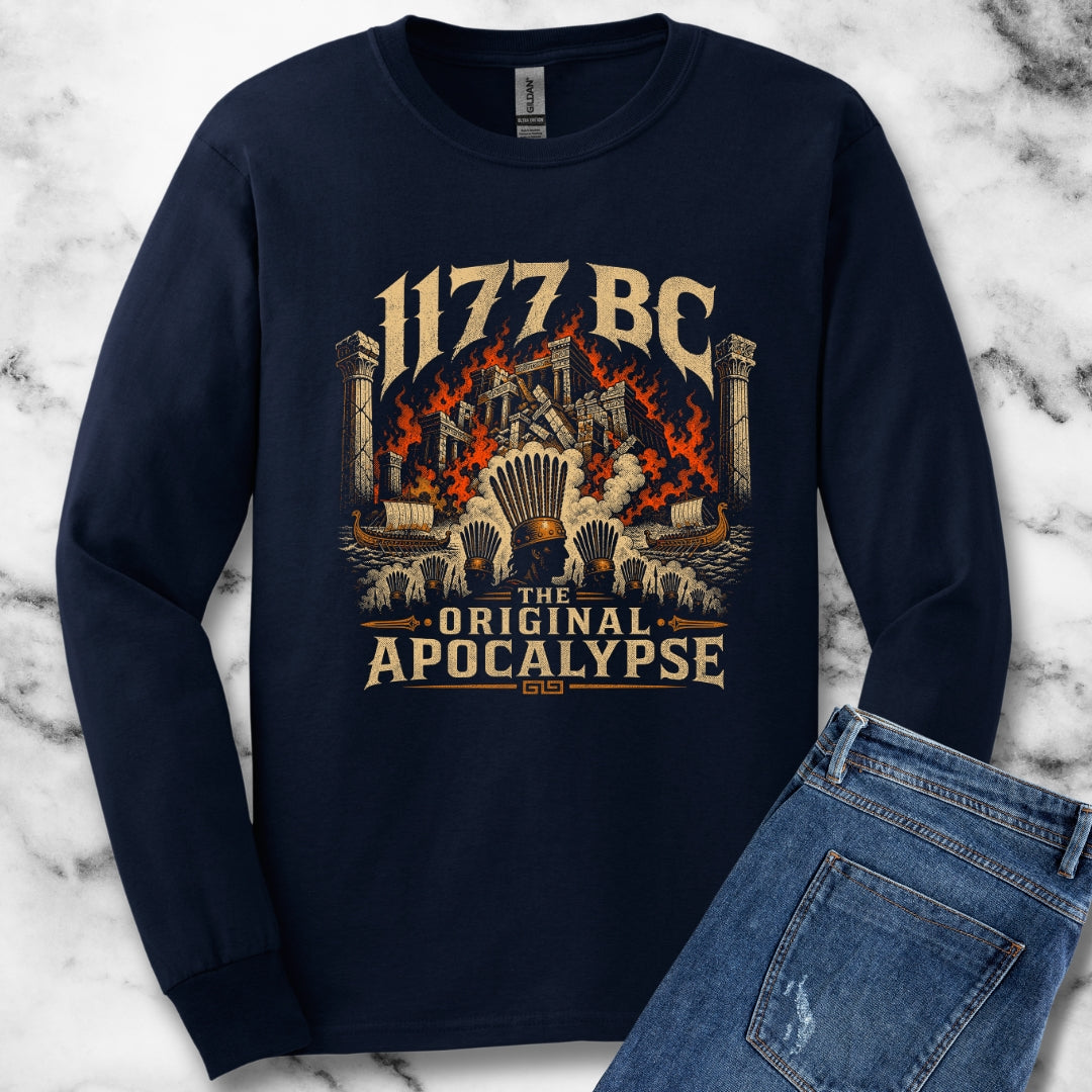 1177 BC Bronze Age Collapse Apocalypse Unisex Long Sleeve Tee